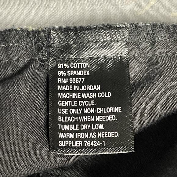 Worthington Women's Black Floral Print Ankle Pants Size 16P - Picture 8 of 16